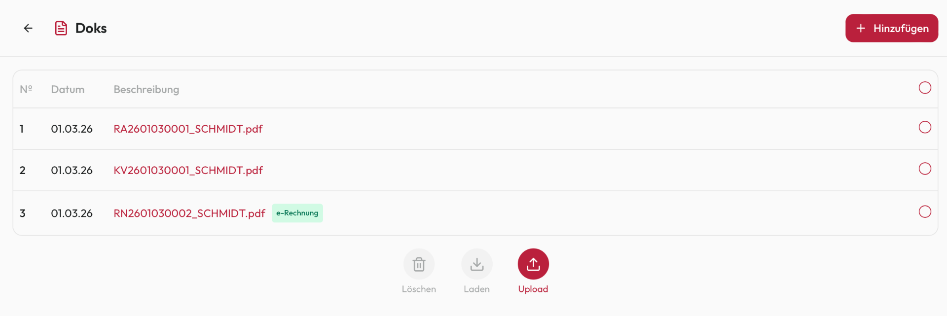 Rechnung versenden